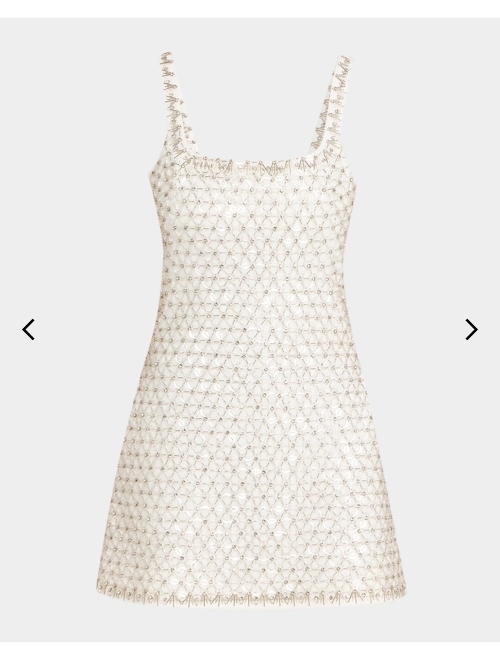 Simkhai Beaded Rhinestone Crepe Mini Dress - Picture 1 of 5